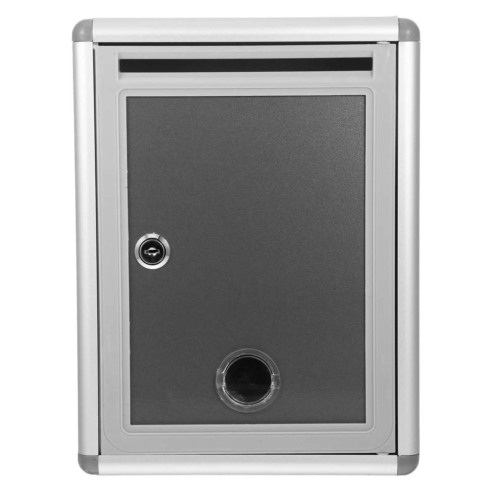 Lockable Suggestion Box Metal Donation Box Wall Mounted Feedback Mail Collection Large Capacity Secure Lock Public Use