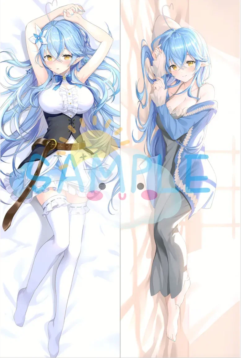 VTuber Hololive Yukihana Lamy Cosplay Dakimakura Pillow Case Hugging Body Prop