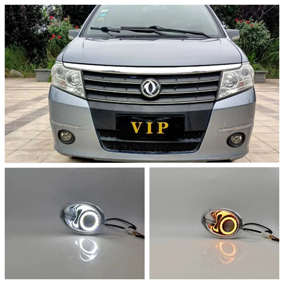 

LED Fog Lights Assembly For Nissan NV200 2011 2012 2013 2014 Dual Color Angel Eye Daytime Running Lights Fog Lamp Accessories