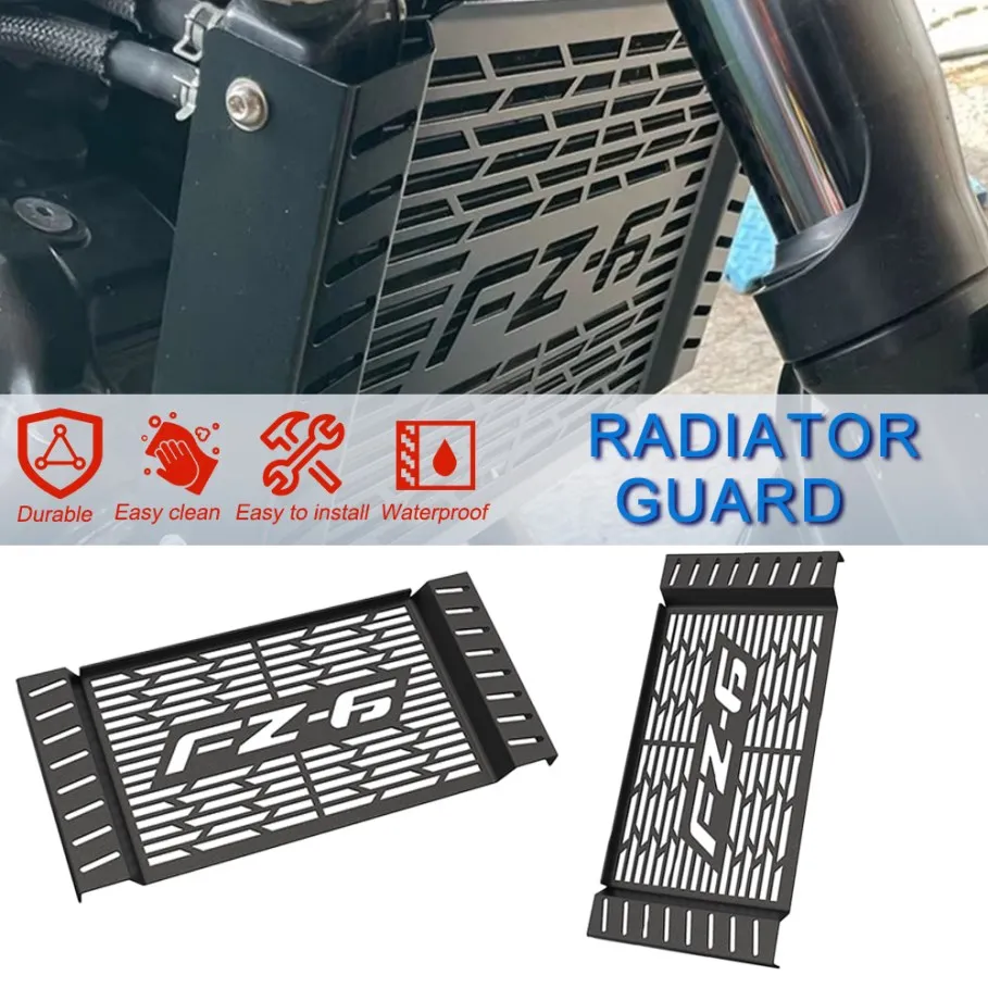 

Motorcycle For YAMAHA FZ6 FAZER FZ-6 FZ 6 Fazer 2007-2010 Radiator Grille Cover Guard Protection Protetor Accessories 2008 2009