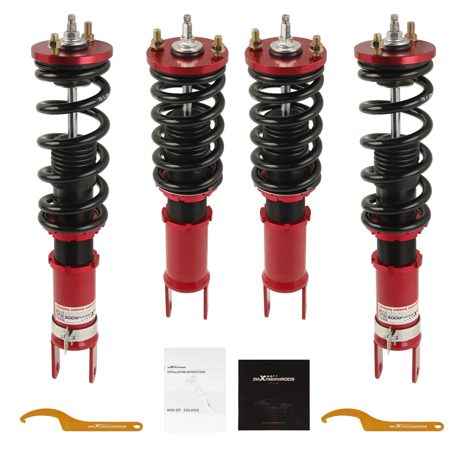 Maxpeedingrods Coilover 24 Way Adjustable Damper Struts Springs For Honda S2000 2000-2009 Coilovers Shock Absorbers Suspension