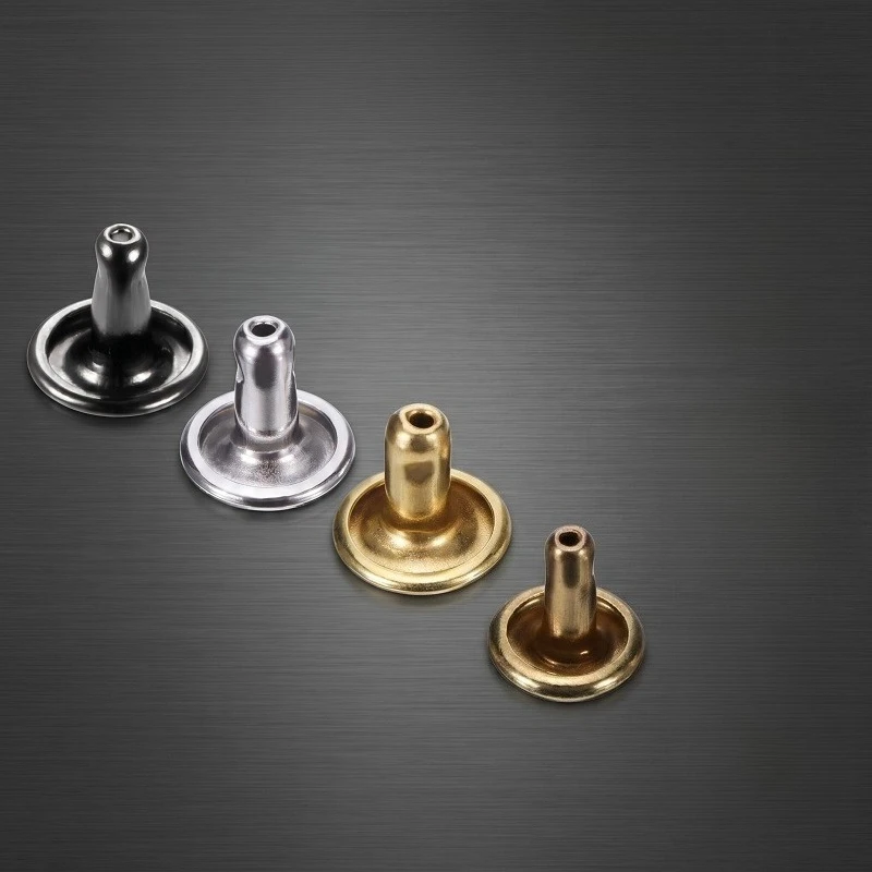 Double Cap Rivets Studs Round Rivet For Leather Craft Bag Belt Garments Hat Shoes Pet Collar Decor