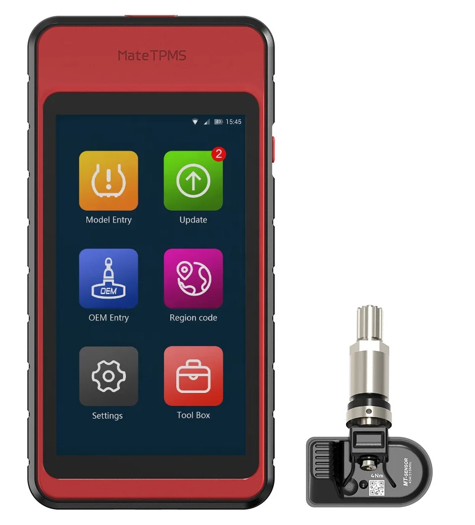 Ferramenta de programação para sensor TPMS universal de 315 MHz ou 433 MHz cobre mais de 98% do carro