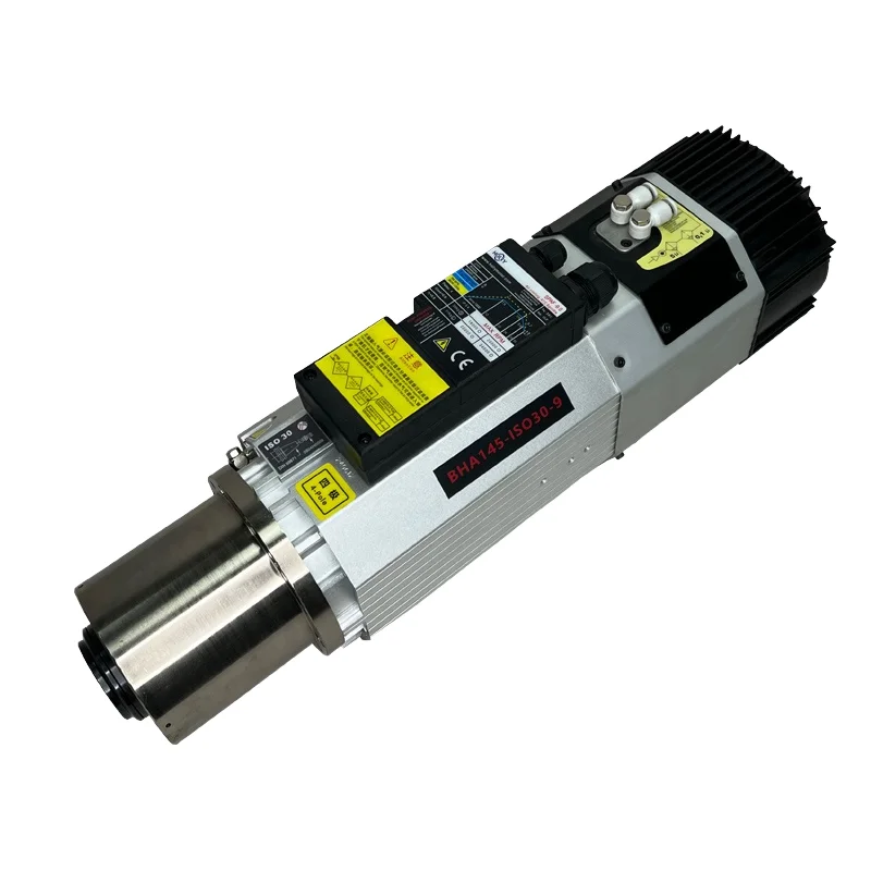 9kw 220V 380V ISO30 BT30 12000/24000RPM ISO30 High Torque ATC Spindle Motor For CNC Router Machine