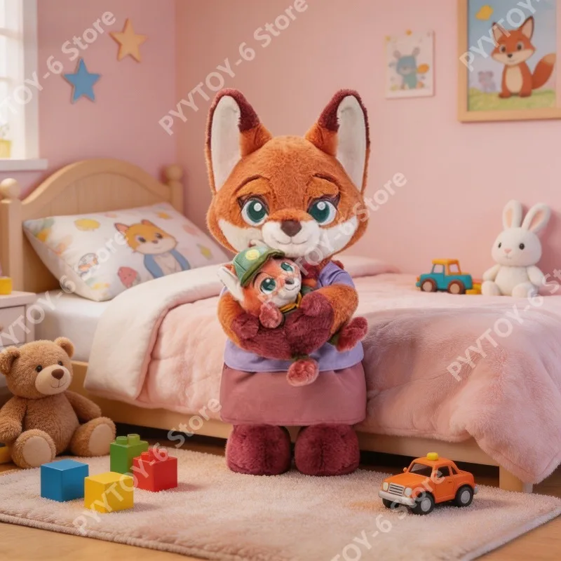 

Оригинальная плюшевая игрушка Disney Zootopia Nick Mama, нежная, милая, приятная для кожи, мягкая плюшевая кукла, подарки на день рождения, подарки на день матери