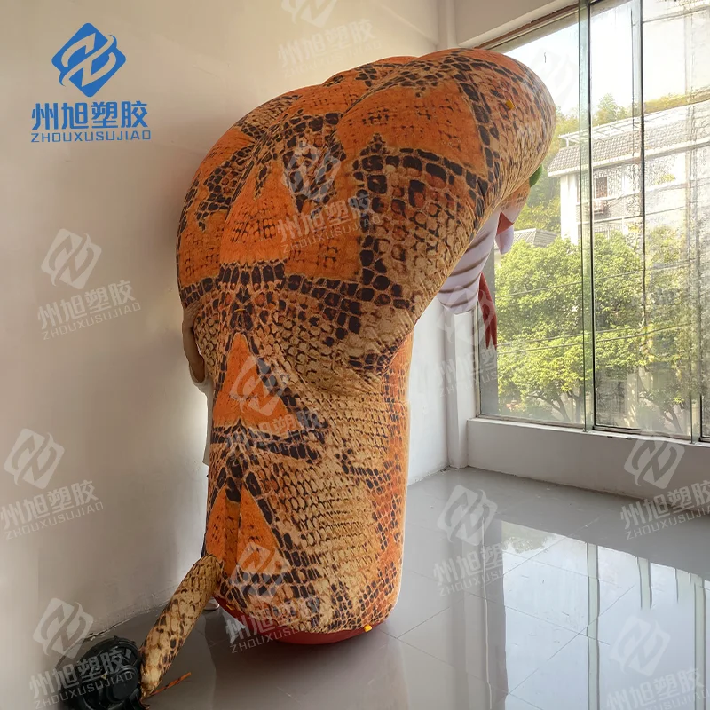 Gigantyczny nadmuchiwany 3m Python Ferocious nadmuchiwany król Cobra scena koncertowa dekoracje tło Model węża nadmuchiwane powietrze wąż Ba