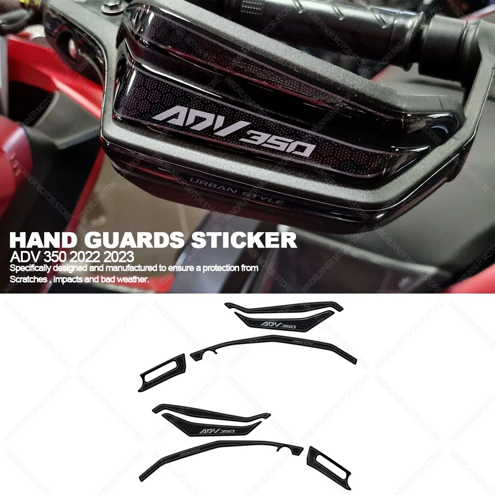 Waterproof Protective Sticker Motorcycle Hand Guards Sticker 3D Epoxy Resin Sticker For Adv 350 Adv 350 2022 2023