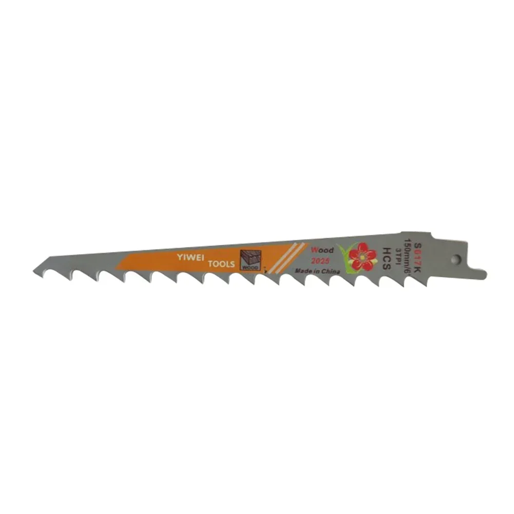 Lama per sega alternativa da 150mm 3 TPI lama per sega a sciabola in acciaio ad alto tenore di carbonio per il taglio di utensili elettrici con lama da taglio in plastica per legno