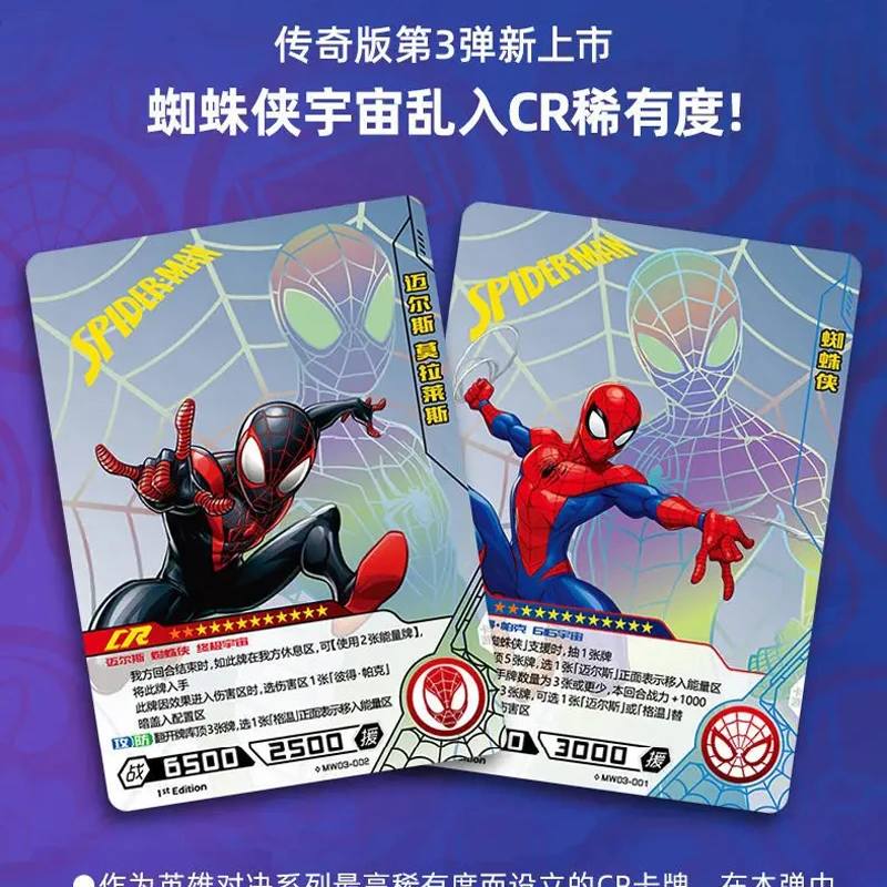 Marvel Spider Man Peripheral Collection Cards Movie DC Super Hero Booster Box Rare TCG Game Cards Children Birthday Gifts Toys