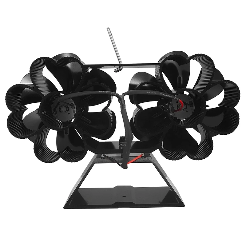 New Double Head 12 Leaf Double Head Wall Furnace Fan 6 Leaf Heating Furnace Fan Hot Selling in Europe, America, Japan, and South