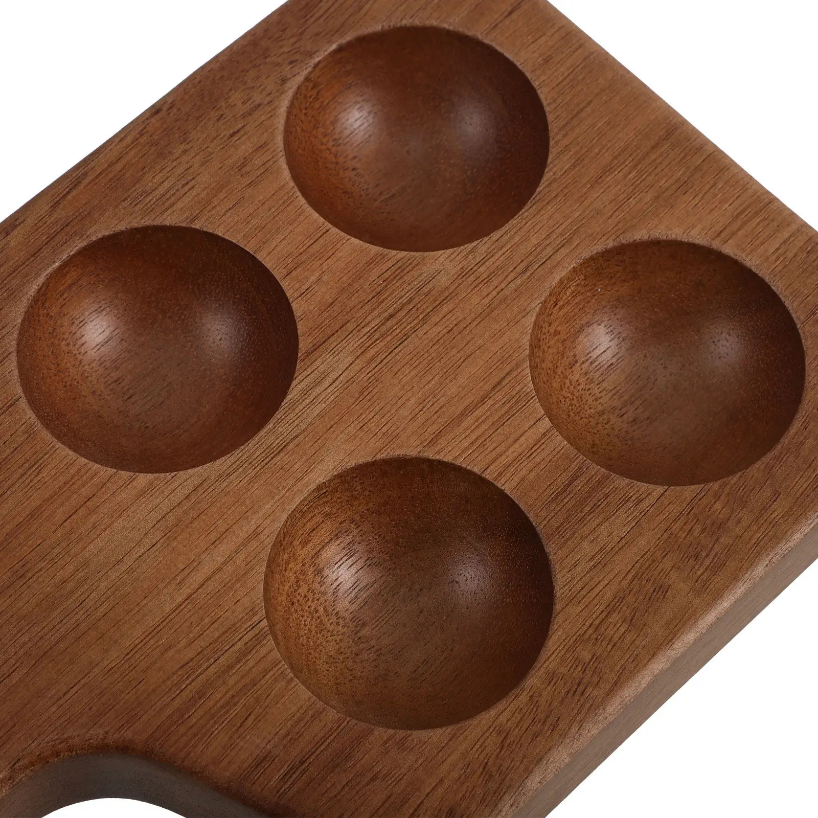 4 Holes Wooden Deviled Egg Tray Egg Holder Kitchen Countertop Fridge Storage Organizer Charcuterie Board Easy to Clean