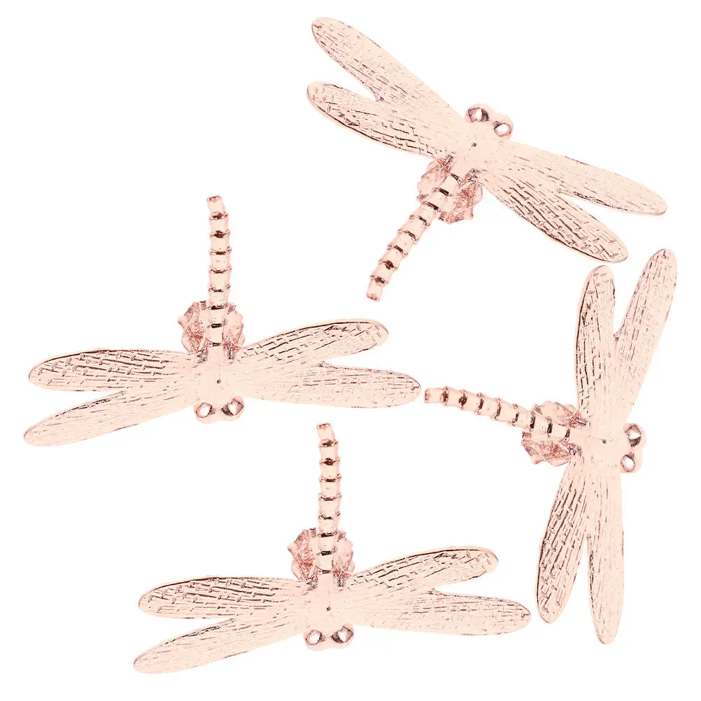 4Pcs Dragonfly Cupboard Knobs Zinc Alloy Decorative Cabinet Pulls for Dresser Wardrobe Bedside Table Bathroom Furniture Hardware