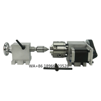Tailstock and Rotary a Axis, 4th Axis for CNC Router Engraver Milling Machine Cnc Rotary Axis Chuck 80mm Activity Tailstock