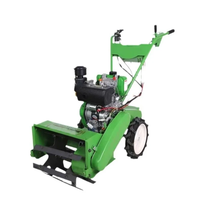 Four-wheel drive diesel multi-functional micro-tiller, lawn mower, mower, lawn mower