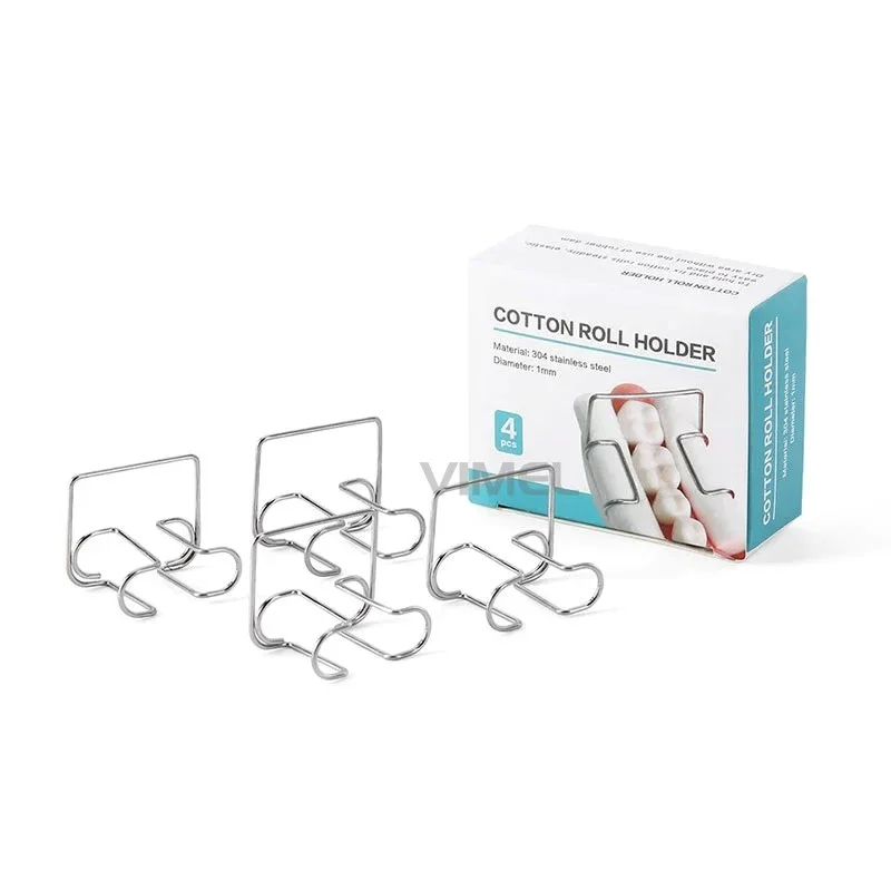 Rollo de algodón Dental, Clip de acero inoxidable, Autoclavables, portarrollos para dentistas, clínicas, suministros de laboratorio, herramientas, 4 Uds.