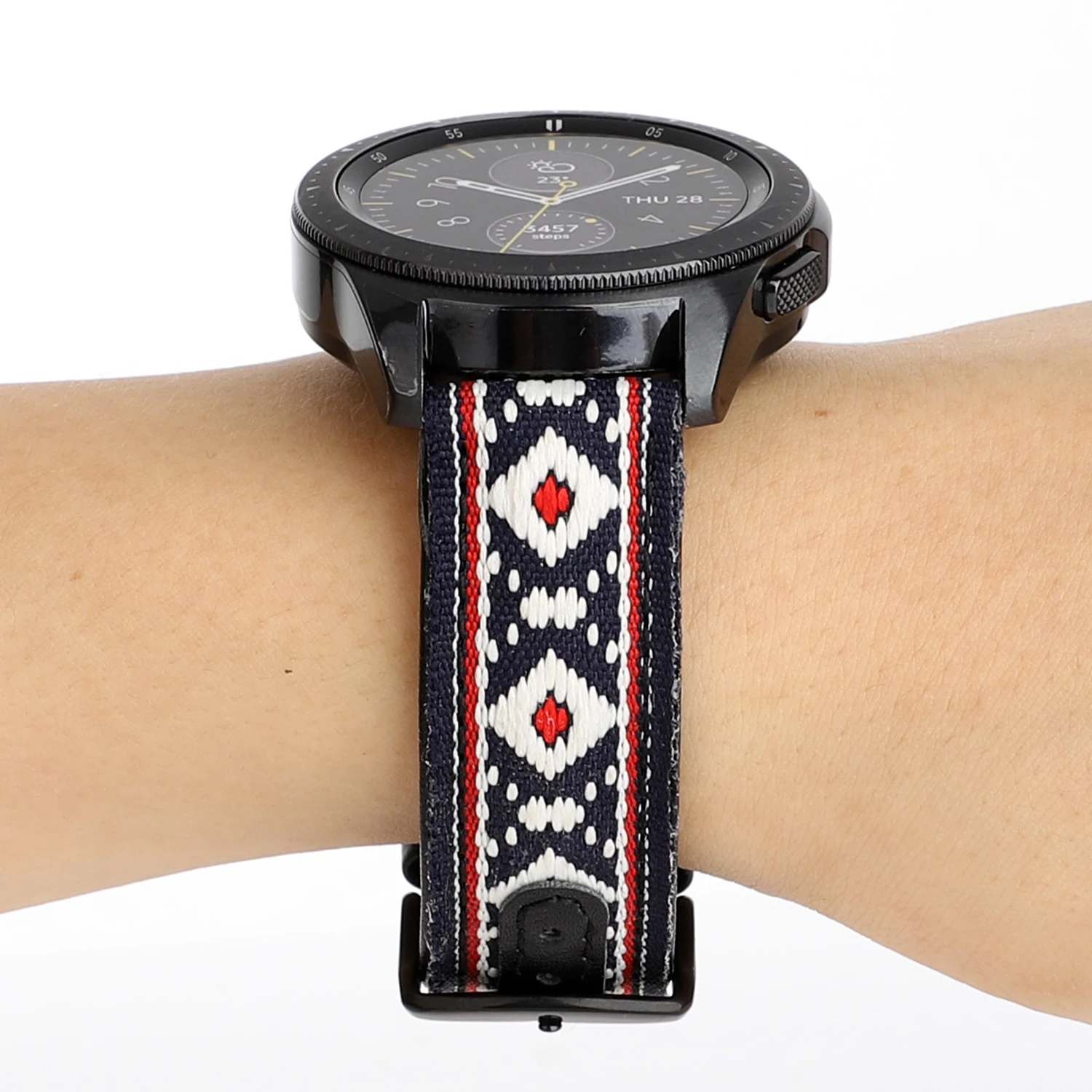 Ремешок в этническом стиле для смарт-часов, браслет из натуральной кожи, 20 мм 22 мм, для мужчин и женщин, Samsung Active