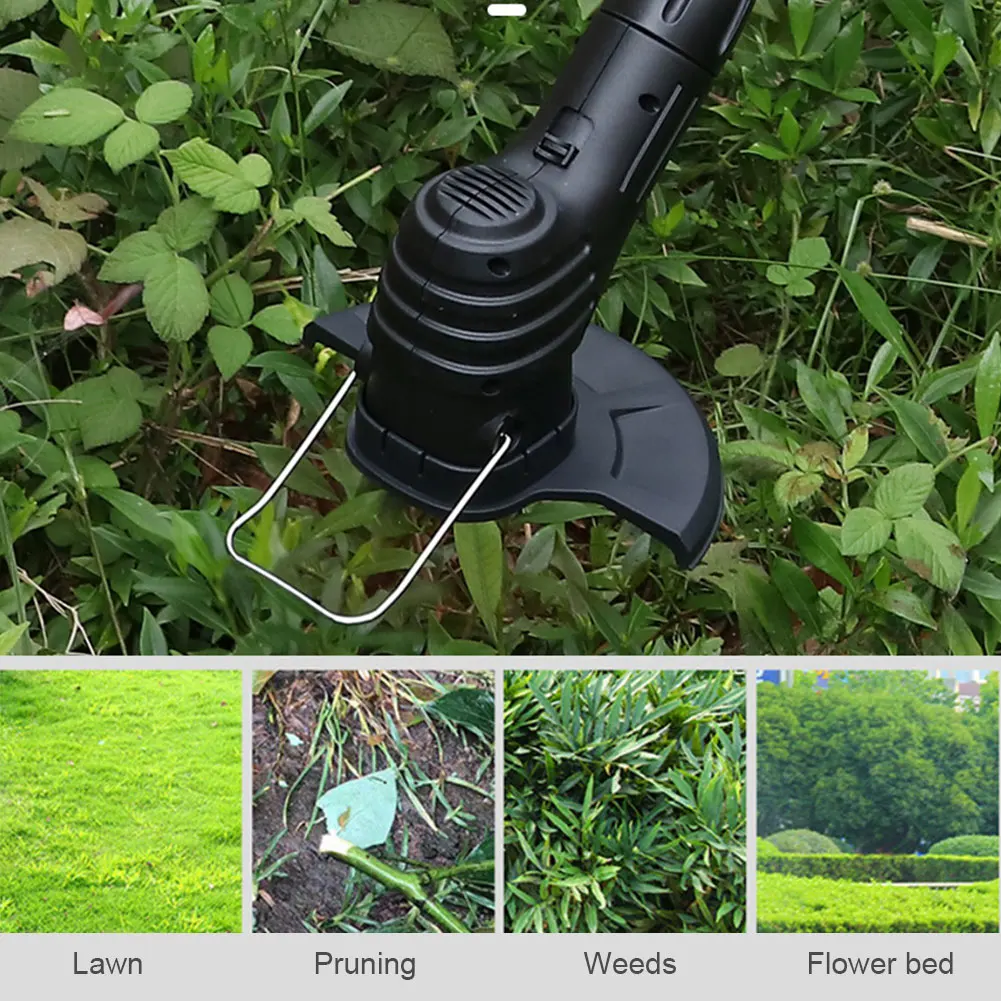 Electric Cordless Grass Trimmer Portable Length Adjustable Grass Cutter Machine Wireless Lawn Mower USB Charging for Garden/Lawn