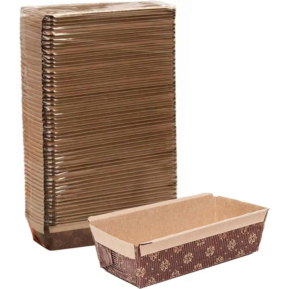 

Одноразовые бумажные формы для плюмкейков — набор форм для Bg размером 5,78 x 2,55 дюйма, формы для торта, хлеба, пирога и дня — 50 упаковок