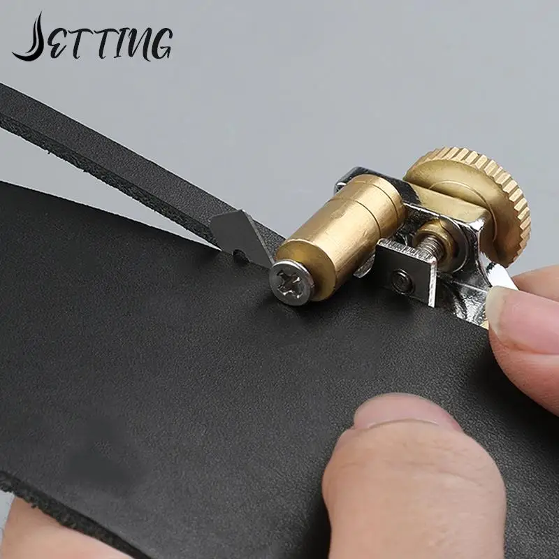 1pcs Ring Type Strip Cutter Leather Shoulder Strap Leather Rope Cutter Handheld Portable Strip Cutter Manual Leather Art Tool
