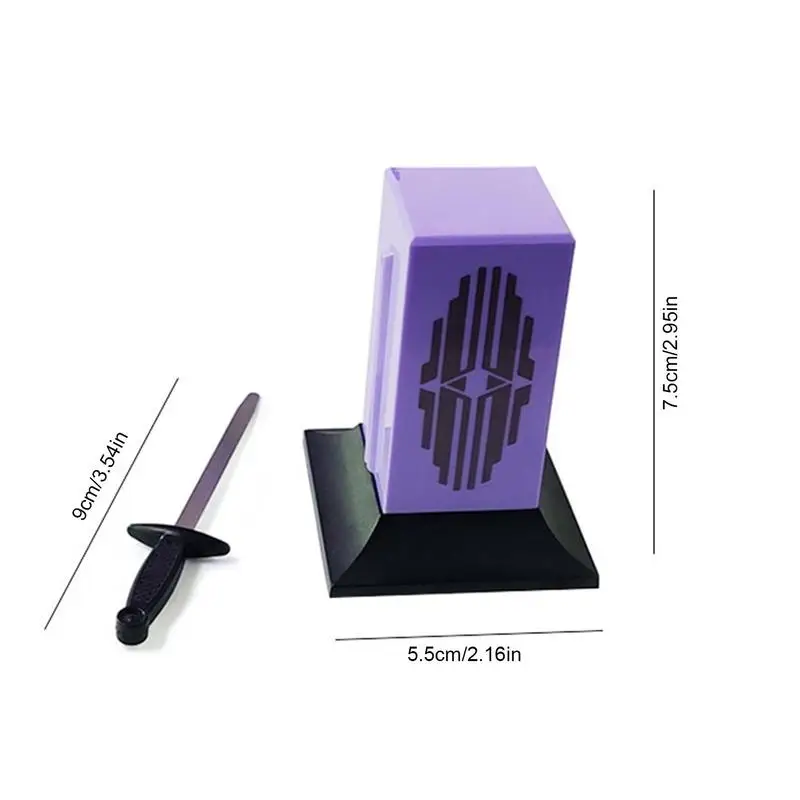 Tenyo Sword Through Ring Inside Casket (Crystal Cleaver) Magic Tricks Penetrating Sword Thru Magic Props Gimmick Accessories Toy