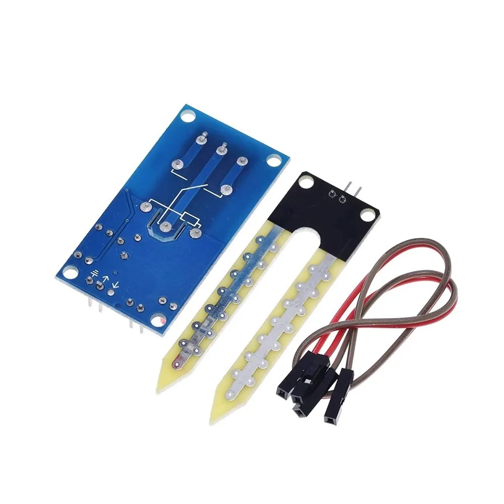 2pcs 12V Soil Moisture Sensor Relay Module Automatic Watering Switch Low Humidity Trigger for Arduino DIY Plant