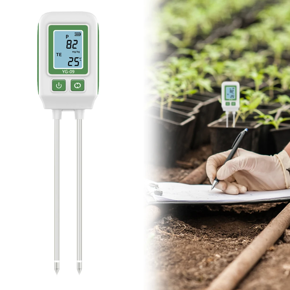 

Soil NPK Analyser Meter 0-1999mg/kg Nitrogen Phosphorus Potassium Detector Dual Needle Fertility Tester for Garden Farm