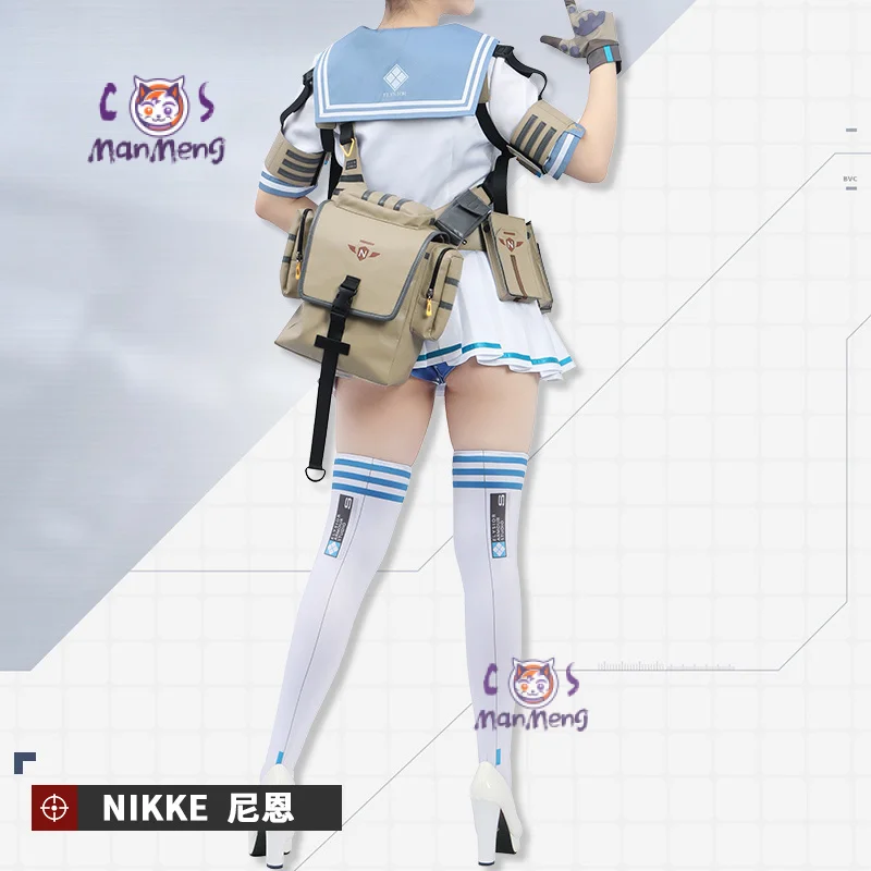 

Neon: Blue Ocean NIKKE：The Goddess of Victory Cosplay Costume Halloween Sweet Sailor Uniform JK Dress Accessories Prop Woman Set