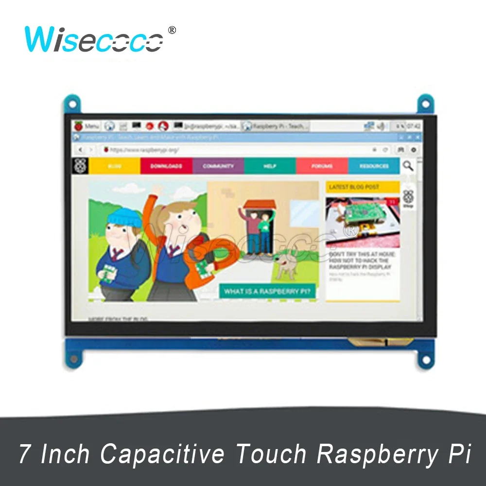 

Wisecoco для Raspberry Pi 3B 7-дюймовый ЖК-дисплей емкостный сенсорный экран 1024x60 0 разрешение Поддерживаемые системы для Black Banana Pi