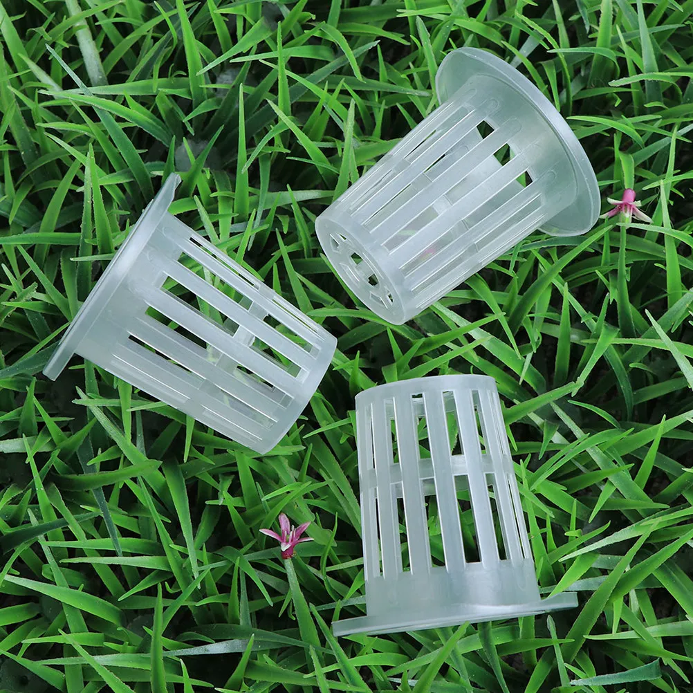 10pcs Hydroponic Vegetable Net Pots Water Culture Baskets With Aeration Holes Uv Resistant Plastic For Soilless Plant Growing