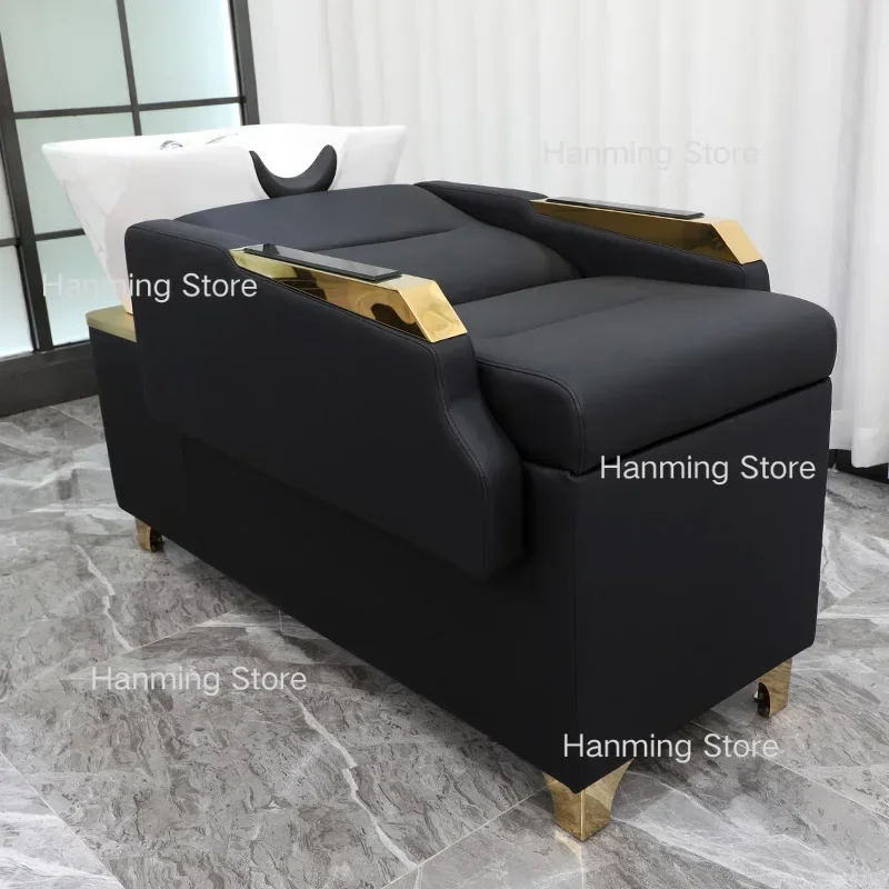 Professional Beauty Salon Shampoo Basin Stand Chair Hairdressing Head Spa Washbasin Wash Hair Hairstyle Styling Bed Cadeira