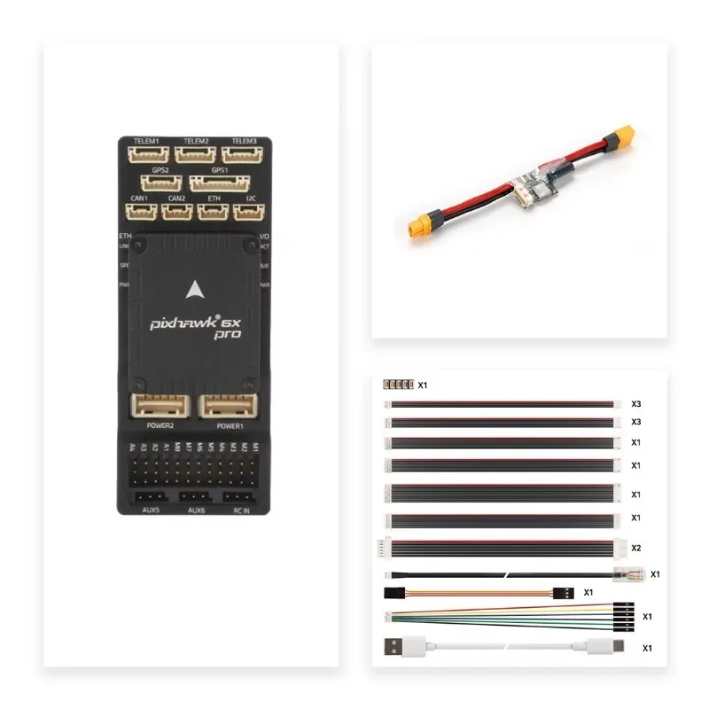 2025年ホットセール卸売価格Holybro Pixhawk 6X ProプロフェッショナルFPVクアッドコプターGPS搭載、強力な金属素材