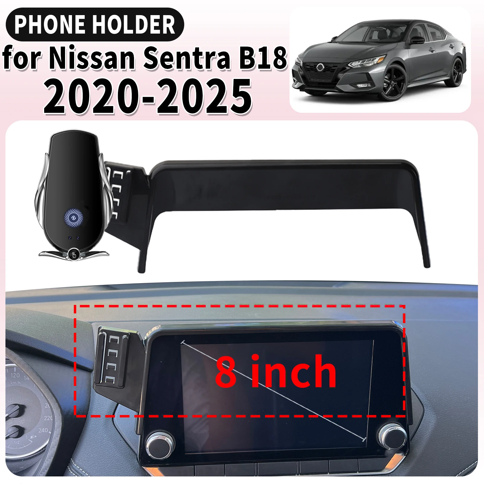 

fit for Nissan Sentra B18 2020-2025 8inch Screen Base Mount Phone Holder Dedicated Clip-On Navigation Bracket Car​​ accessoires