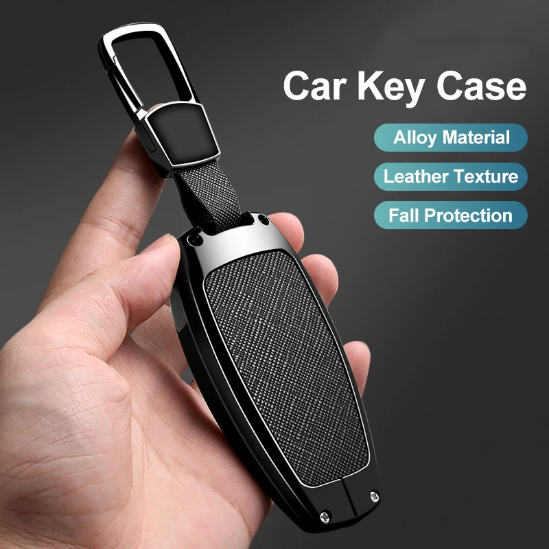 Кожаный чехол для ключей из цинкового сплава с кнопкой 3/4, для Hyundai Tucson Santa Fe Tucson 2023, Toskania NEXO NX4 Atos Prime Solaris I30 2021