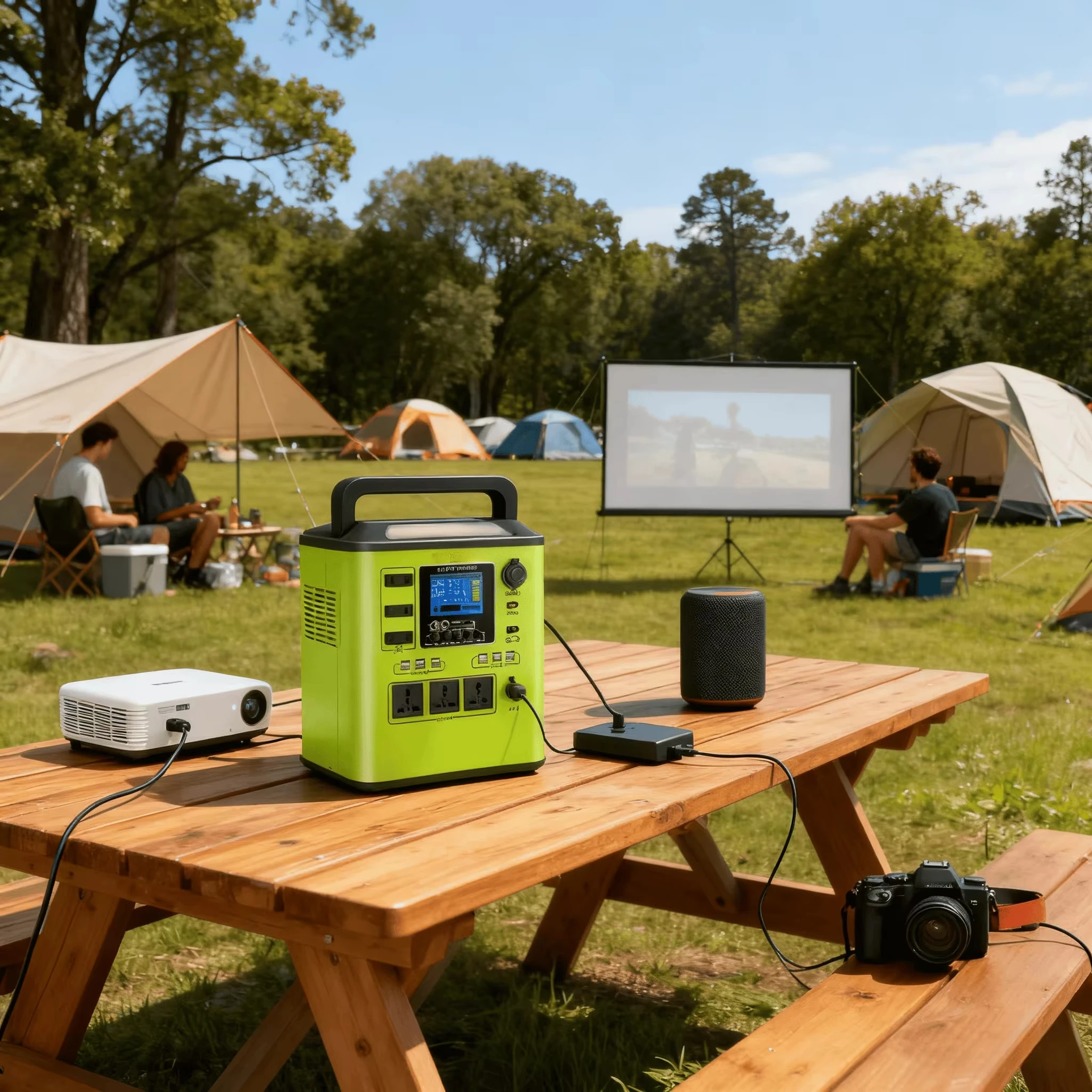 1500W Portable Solar Generator 2000WH Capacity Lithium - Ion Power Battery 450W 24V Solar Power Generator