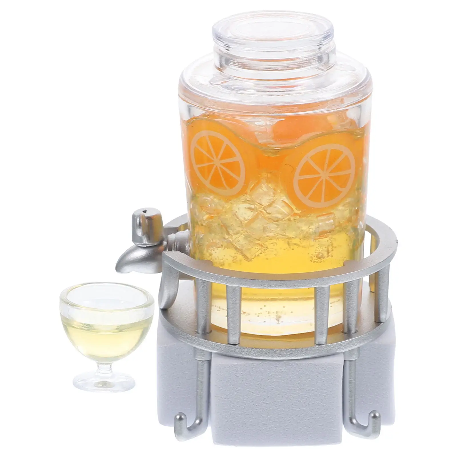 

Miniature Juice Barrel Drink Dispenser Ornament for Mini House Kitchen Bar Dining Room Decor Resin Plastic Tiny House Accessory