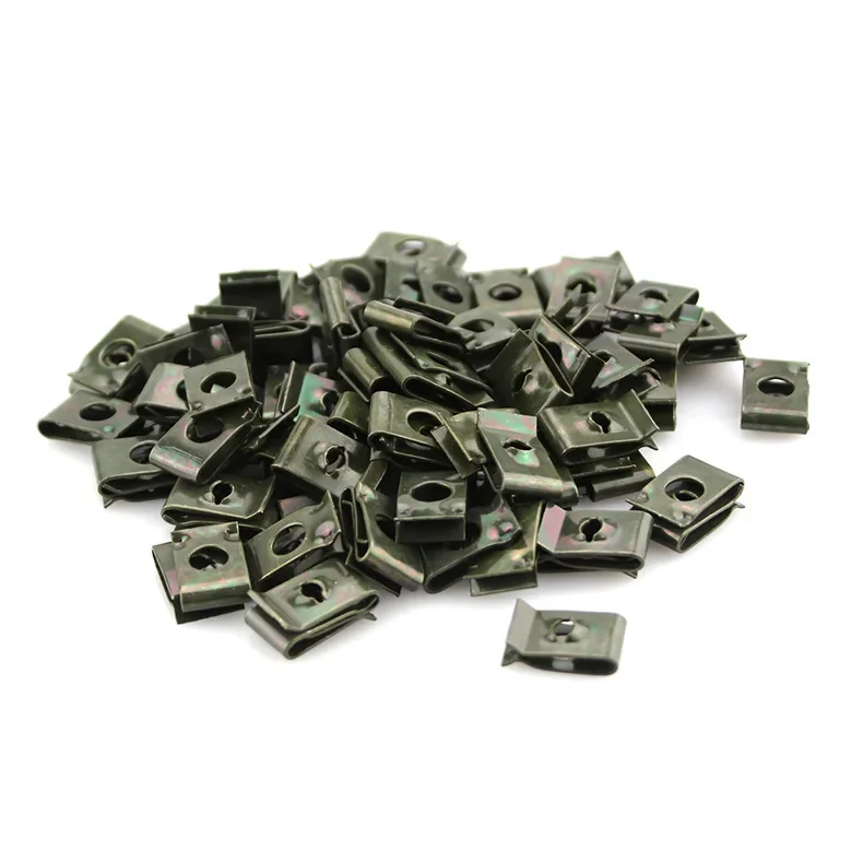 Mixed Car Motorcycles Metal Screw Tapping Fastener Clip U-Type Clip with Screw Anti-rust Protection Clip Screw Buckle Iron Sheet