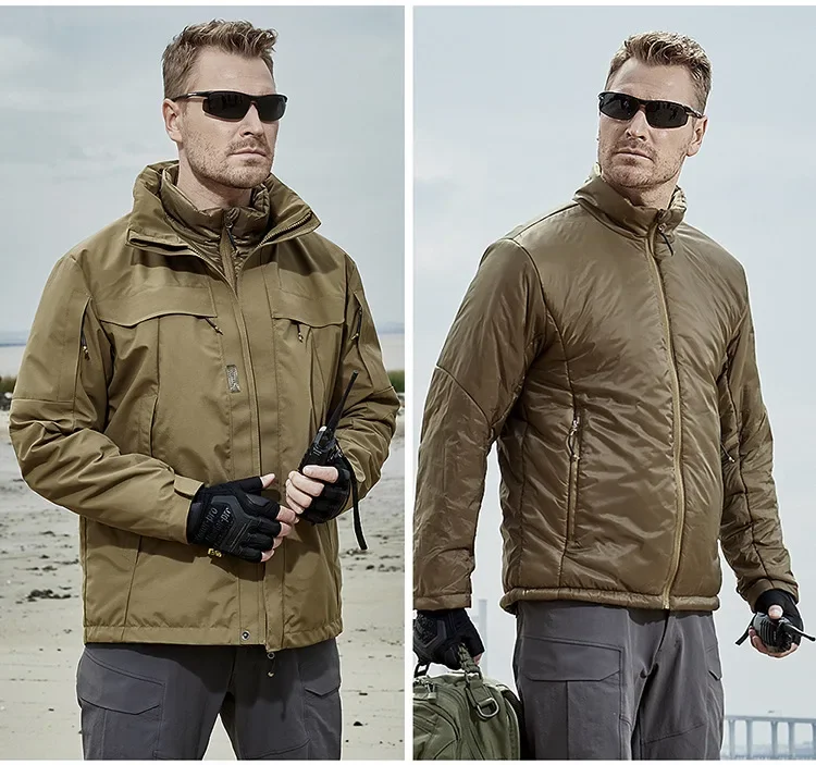 Thunder God Three in One Tactical Charge Coat Detachable Two Piece Set Thickened Windproof and Cold Protective Clothing