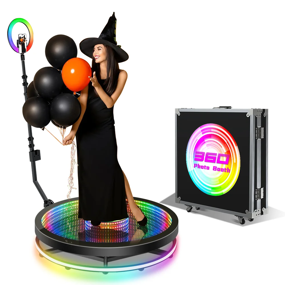 Spinner 360 Photo Booth Machine Automatic Rotating 360 Photo Booth Wedding 68 80 100 115cm Video Booth Platform