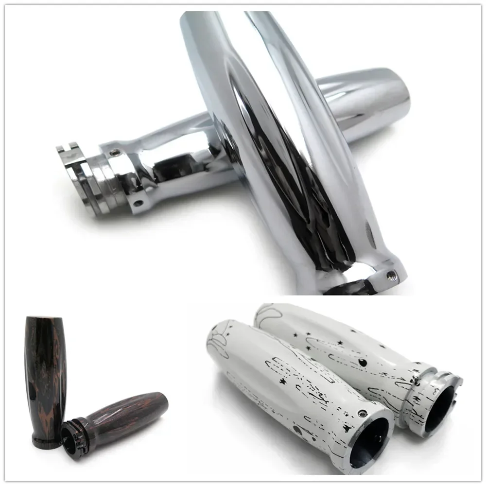 

Billet Aluminum 1" 25mm Hand Grips For Harley Davidson Street Bob/ Honda Shadow 1100 Aero Aftermarket Motorcycle Parts Chromed