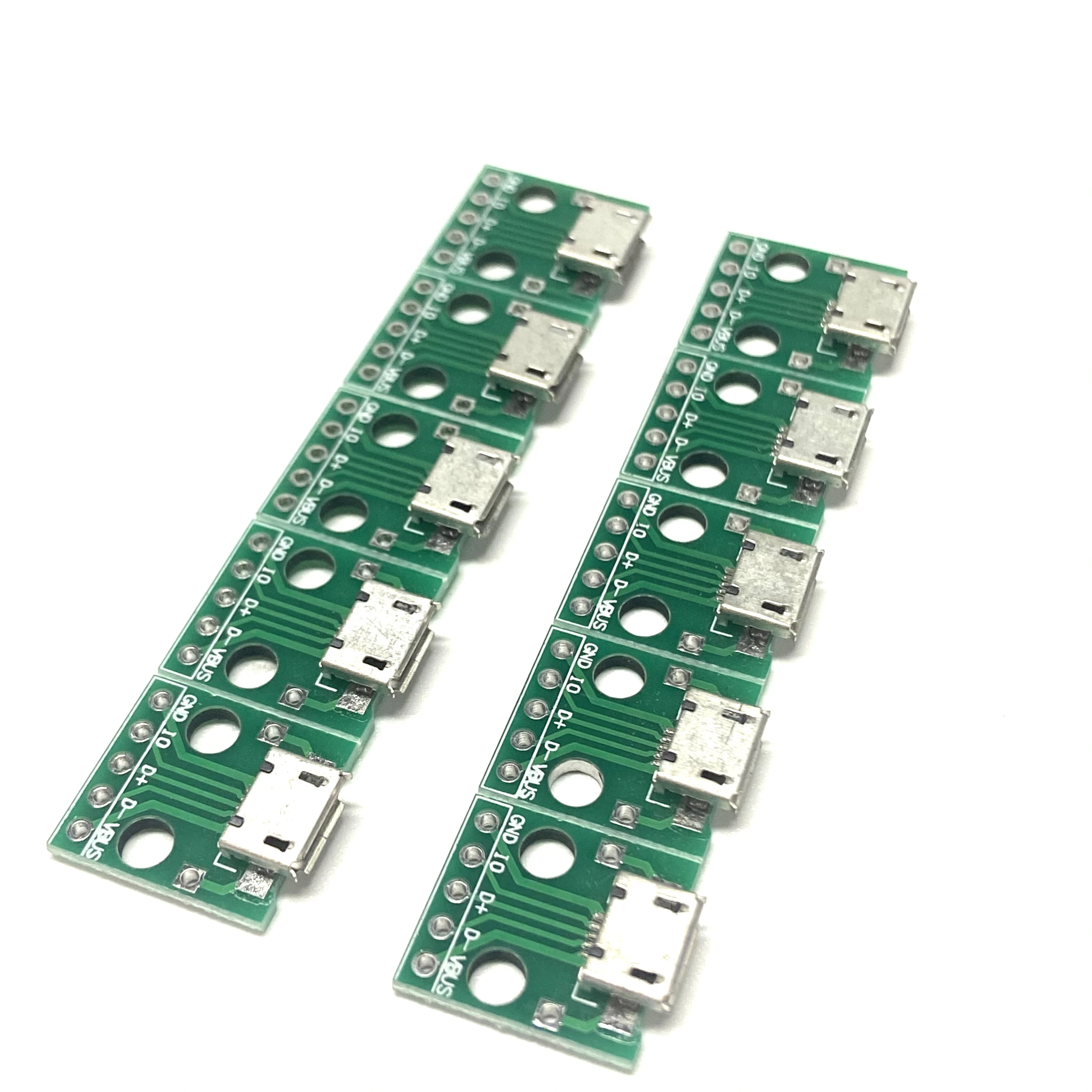 10PCS MICRO USB To DIP Adapter 5pin Female Connector B Type PCB Converter Breadboard Switch Board SMT Mother Seat