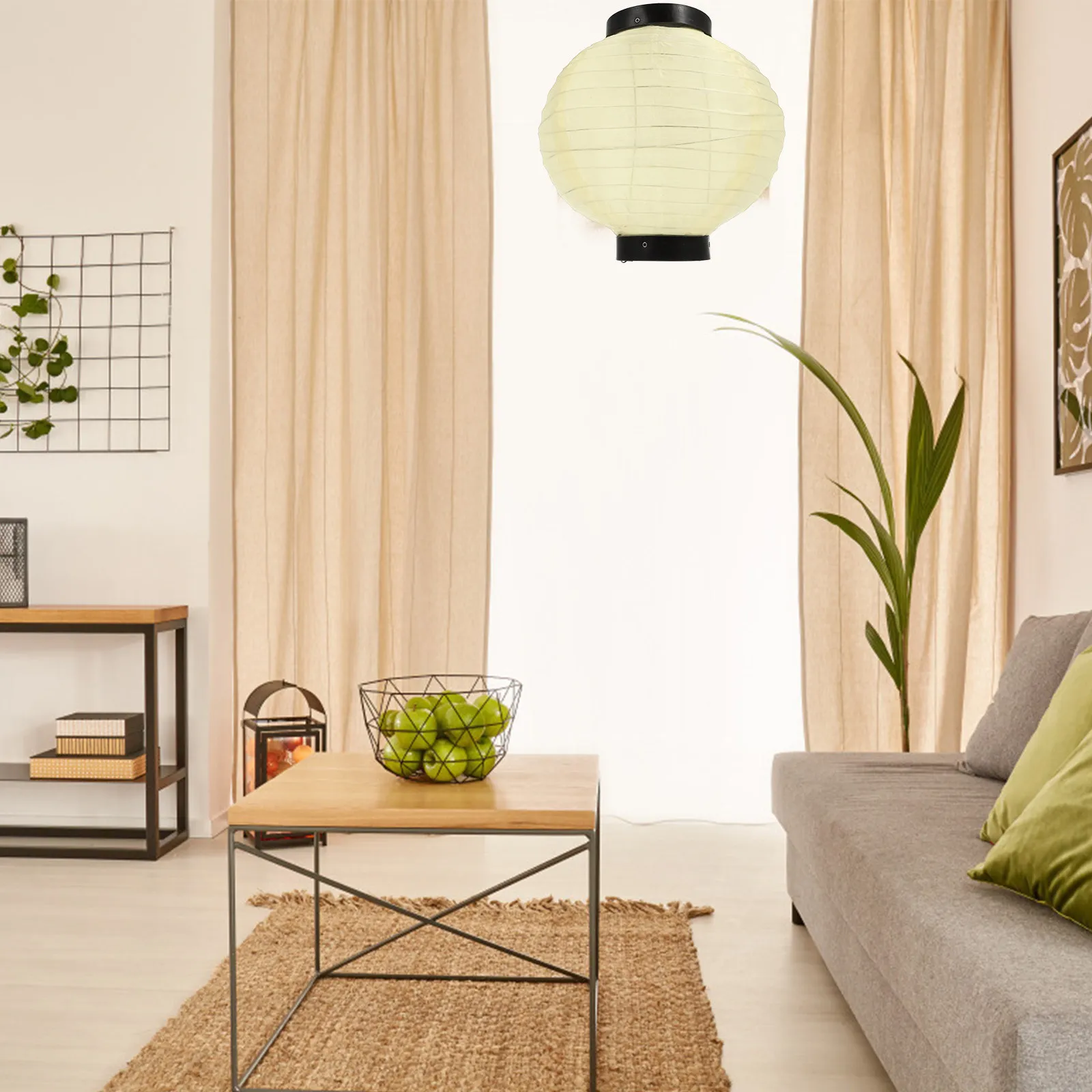 

2 шт. японских круглых фонарей премиум-класса, водонепроницаемые, складные, для декора ресторана, бара, для использования в помещении и на улице, в японском стиле, подвесные фонари