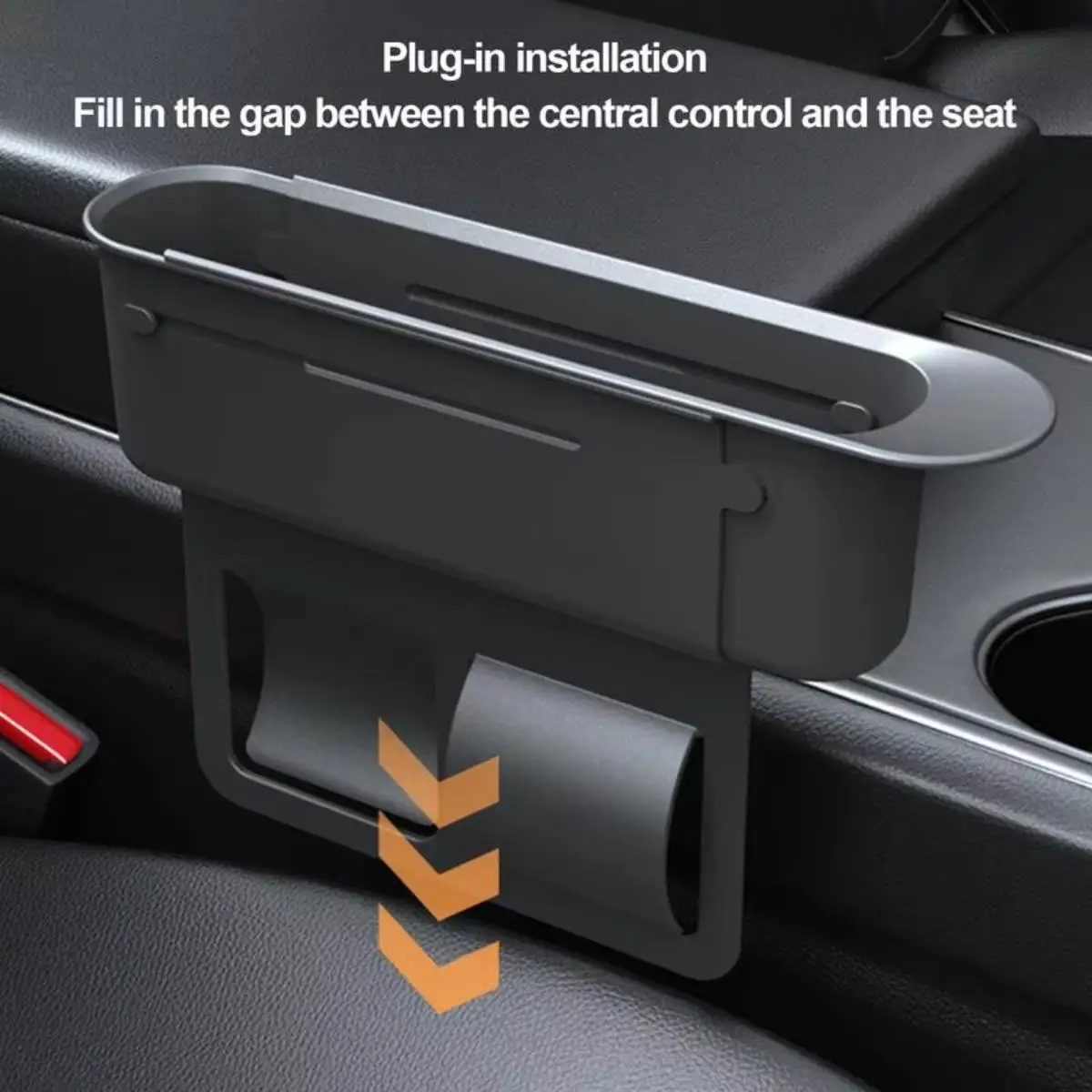 تعديل مقعد السيارة الفجوة صندوق تخزين العالمي السيارات فتحة المنظم للسائق الرسن الهاتف مفتاح الجيب الملحقات الداخلية #1
