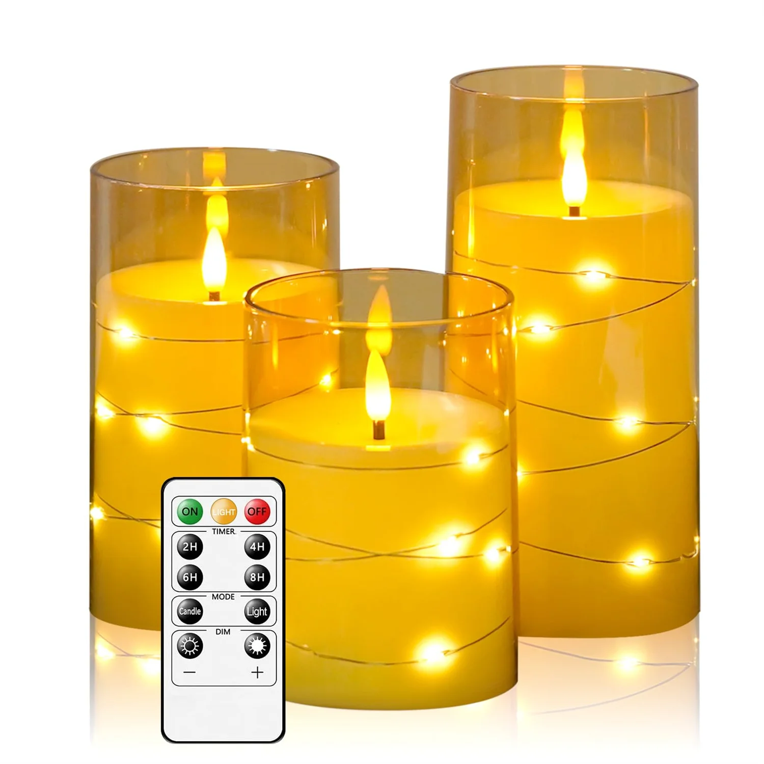 LED Lights for Home Electronic Candle LED Candle Decoration With Remote Control LED Glass Candle for Christmas Wedding Party
