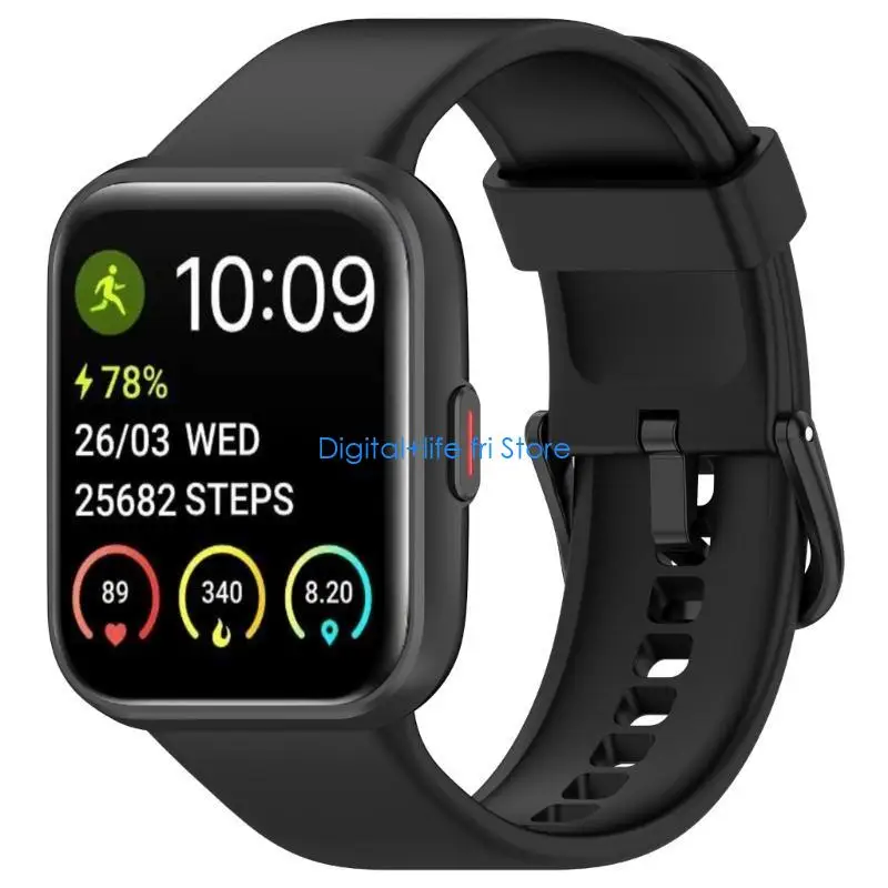 E06D Silicone Wriststrap Replacement Quick Release Bracelet Smartwatch Silicone Band Breathable Belt Strap for V7