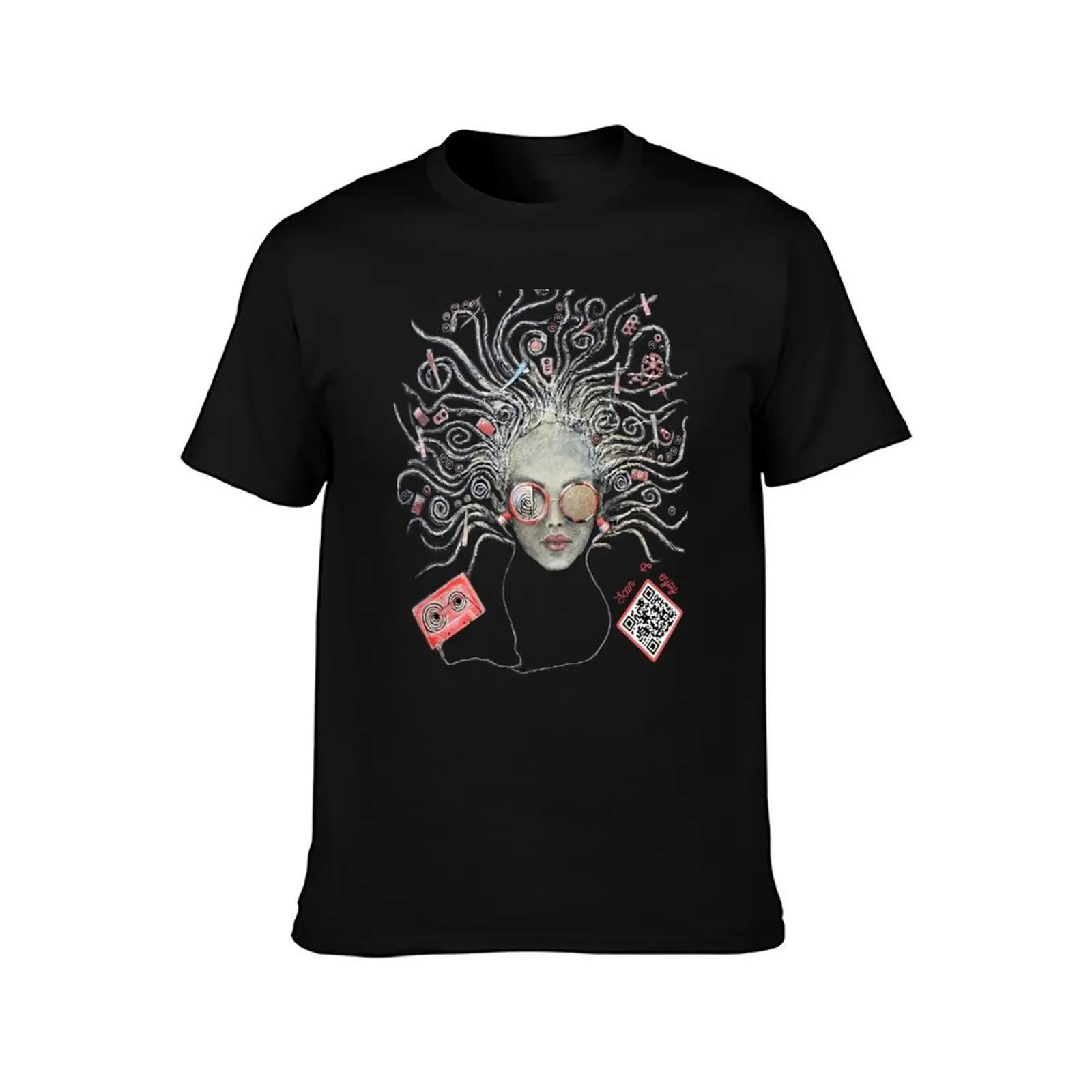Voice of Universe.OnlyFOR WHITEand light tones. Interactive collection with Augmented Reality T-Shirt