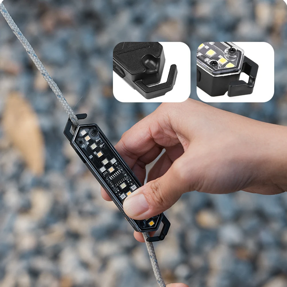 1/2/4 Uds ShineTrip 05Series cuerda de viento táctica luz recargable cuerda de viento luz de advertencia tienda atmósfera decoración lámpara