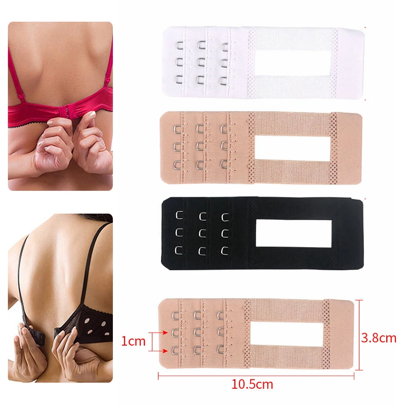 Elastic Bra Extender Clipe Fecho Fivela Ajustável Back Belt Buckle Senhoras Mulheres Underwear Acessórios Soft Bra Extension