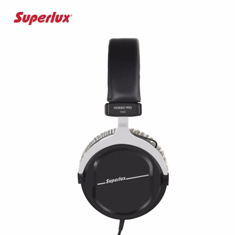 Superlux Professional Closed-Back Dynamic Headphone HD660PRO Ultra Soft Velvet Earpads For Studio Recording/Monitoring,Broadcast