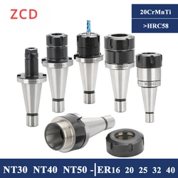 ZCD NT30 NT40 NT50 ER ISO Tool Holder ER11 ER16 ER20 ER25 ER32 ER40 Tool Holder For Cnc Milling Machine Tool Spindle Toolholder