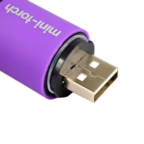 Portable Rechargeable USB Flashlight LED Lamp Waterproof Keychain Keyring Torch Mini Camping Light